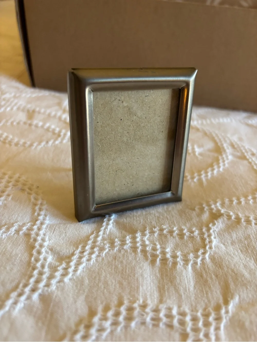 Classic Metal Tabletop Photo Frame in Brushed Bronze 2 1/2x 2 3/4